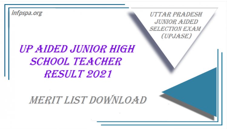 UP Aided Junior High School Teacher Result 2021 Cut off, Merit list Download