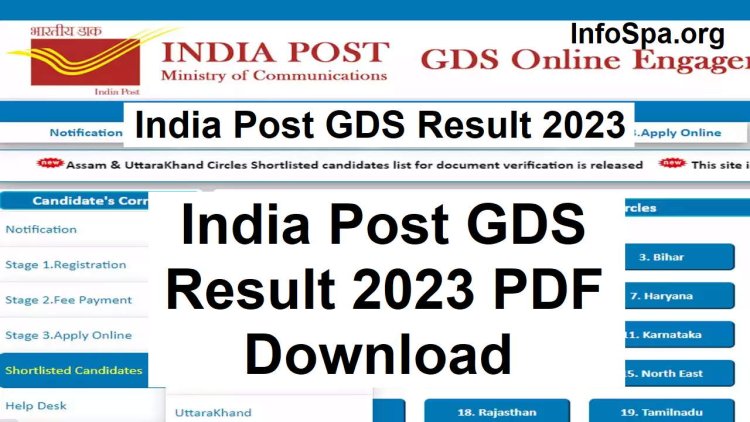 India Post GDS Result 2023 | India Post GDS Result 2023 PDF Download